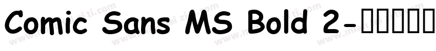 Comic Sans MS Bold 2字体转换